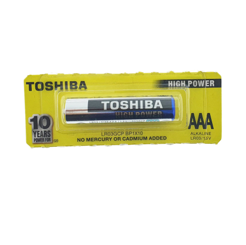 Baterii Alcaline LR03  - Baterie Alcalina Toshiba High Power AAA LR03, 1.5V, Performanta Ridicata si Fiabilitate, pentru Dispozitive Compacte, Rezistenta la Scurgeri