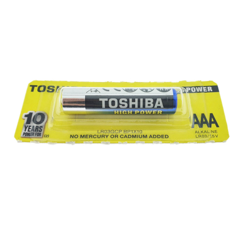 Baterie Alcalina Toshiba High Power AAA LR03, 1.5V, Performanta Ridicata si Fiabilitate, pentru Dispozitive Compacte, Rezistenta la Scurgeri [1]