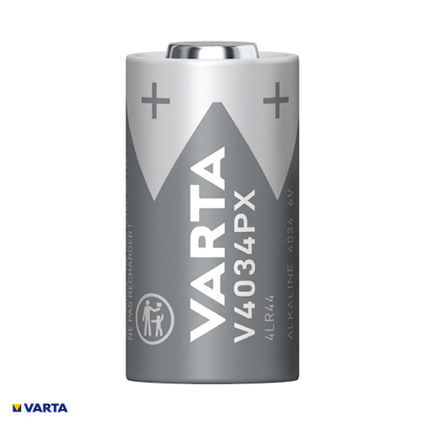 Baterie alcalina VARTA V4034PX 4LR44, 6 V, 170 mAh, echivalent 476A PX28A, 13 x 25.2 mm, in blister [3]