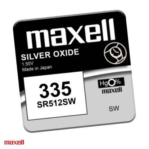 Energy - Baterie ceas Maxell SR512SW 335, oxid de argint, 1.55 V, 5.5 mAh, 5.8 x 1.25 mm, in blister