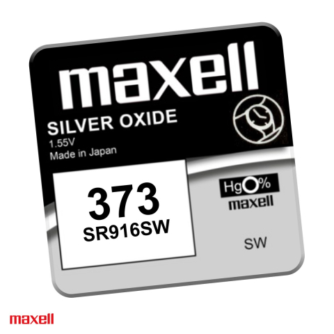 Energy - Baterie ceas Maxell SR916SW 373, oxid de argint, 1.55 V, 26.5 mAh, 9.5 x 1.65 mm, in blister