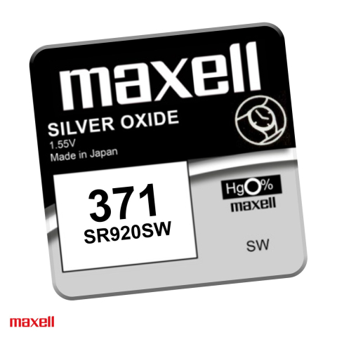 Energy - Baterie ceas Maxell SR920SW 371 AG6, oxid de argint, 1.55 V, 45 mAh, 9.5 x 2.05 mm, in blister