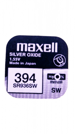 Baterii Butoni - Baterie de ceas, oxid de argint SR936SW Maxell 1.55V tip buton 394 (AG9), 1 bucata/blister