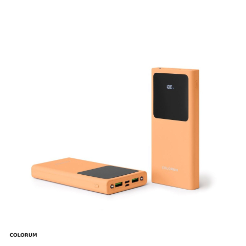 Baterie externa (power bank) Colorum CPB10-14, 10000 mAh, USB-A + USB-C + microUSB, 22.5W, cu cablu inclus, roz [3]
