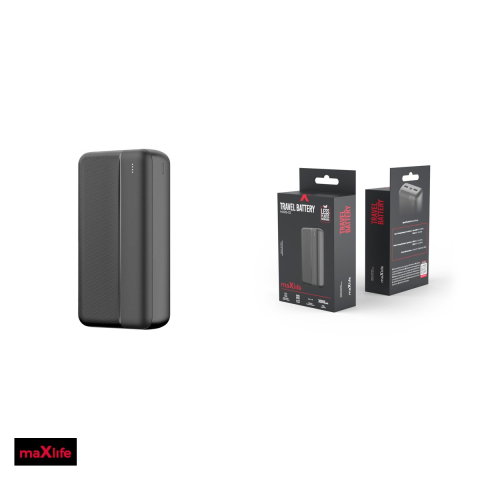 Baterie externa (power bank) Maxlife MXPB-02, 30000 mAh, 2x USB-A + USB-C + microUSB, 10W, cu cablu inclus, negru [3]