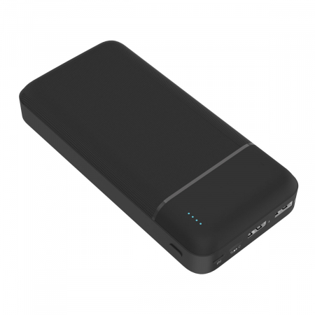 Produse EmagMarketplace - Baterie externa, powerbank Platinet 45722, 20000 mAH li-polimer, 2 x USB, 1 x Type C, 1 x microUSB, LED, negru