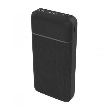 Baterie externa, powerbank Platinet 45722, 20000 mAH li-polimer, 2 x USB, 1 x Type C, 1 x microUSB, LED, negru [2]