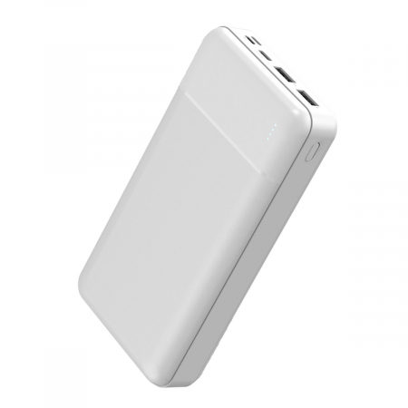 Baterie externa, powerbank Platinet 45725, 30000 mAH li-polimer, 2 x USB, 1 x Type C, 1 x microUSB, LED, alb [2]