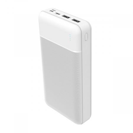 Baterie externa, powerbank Platinet 45725, 30000 mAH li-polimer, 2 x USB, 1 x Type C, 1 x microUSB, LED, alb [1]