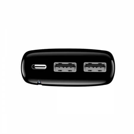 Baterie externa tip powerbank, 20000 mAH, 2 x USB, 1 x Type C, 1 x microUSB, indicator LED, neagra [2]
