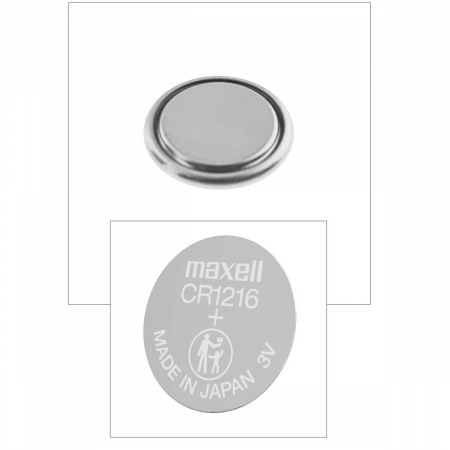 Baterie Lithium Maxell CR1216, 3V, tip moneda, 12.5mm diametru x 1.6mm inaltime, capacitate 25 mAh, in blister [3]