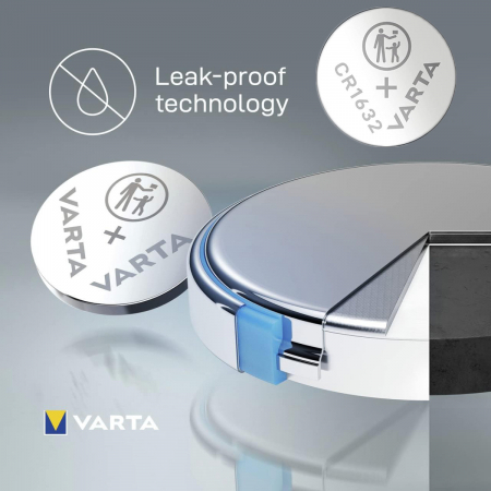 Baterie Litiu 3V CR1632, tip moneda, Varta 57623, in blister [3]