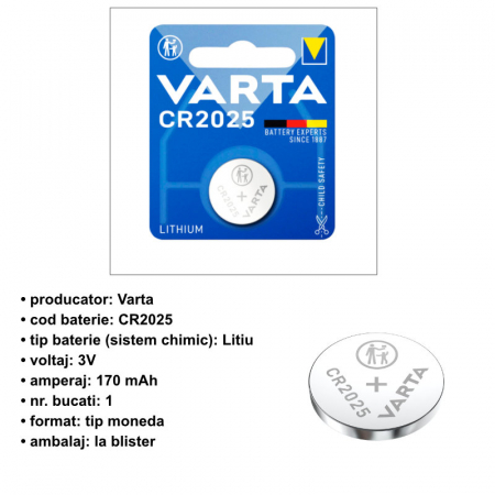 Baterie lithium Varta CR2025 [2]