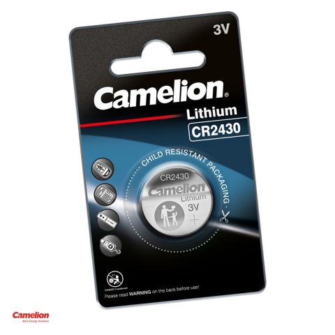 Energy - Baterie litiu Camelion CR2430, litiu - dioxid de mangan, 3 V, 270 mAh, 24.5 x 3.0 mm, in blister