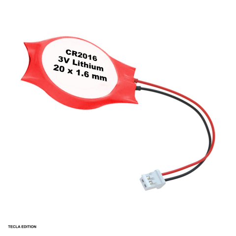 Energy - Baterie litiu CR2016, cu fir si mufa pentru BIOS, litiu - dioxid de mangan, 3 V, 90 mAh, 20 x 1.6 mm, bulk (vrac)