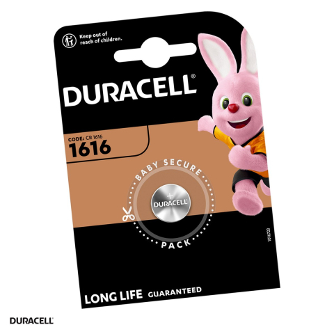 Energy - Baterie litiu Duracell CR1616, litiu - dioxid de mangan, 3 V, 55 mAh, 16 x 1.6 mm, in blister