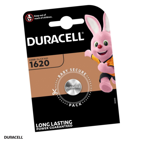 Energy - Baterie litiu Duracell CR1620, litiu - dioxid de mangan, 3 V, 75 mAh, 16 x 2.0 mm, in blister