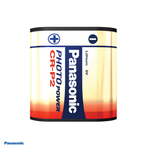 Baterie litiu Panasonic CR-P2, 6 V, 1400 mAh, Li-MnO2, echivalent CRP2, DL223, 223, 35 x 19.5 x 36 mm, baterie foto, in blister [3]