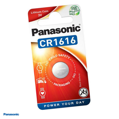 Energy - Baterie litiu Panasonic CR1616, litiu - dioxid de mangan, 3 V, 55 mAh, 16 x 1.6 mm, in blister
