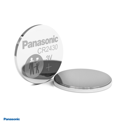 Baterie litiu Panasonic CR2430, litiu - dioxid de mangan, 3 V, 300 mAh, 24.5 x 3.0 mm, in blister [3]