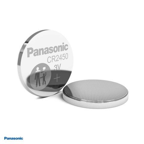 Baterie litiu Panasonic CR2450, litiu - dioxid de mangan, 3 V, 620 mAh, 24.5 x 5.0 mm, in blister [3]