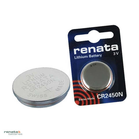 Energy - Baterie litiu Renata CR2450N, cu guler, litiu - dioxid de mangan, 3 V, 540 mAh, 24.5 x 5.0 mm, in blister