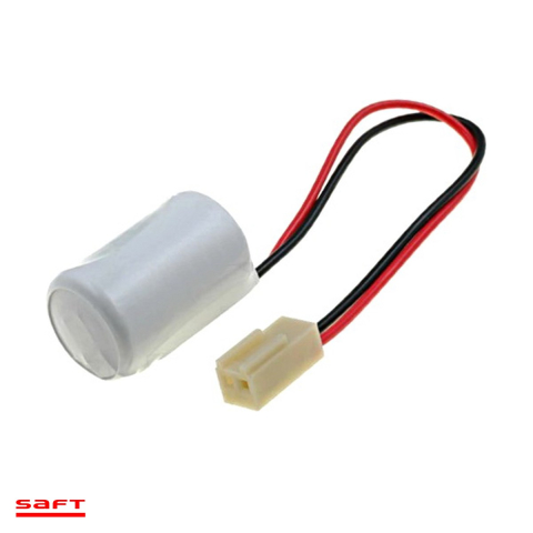 Baterie litiu Saft LS 14250 COT 1/2AA, 3.6 V, 1200 mAh, Li-SOCl2, 14.65 x 24.8 mm, cu fire si mufa, bulk [0]