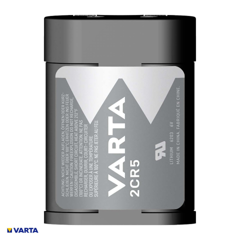 Baterie litiu VARTA 2CR5, 6 V, 1400 mAh, Li-MnO2, echivalent DL245, EL2CR5, 34 x 17 x 45 mm, baterie foto, in blister [3]