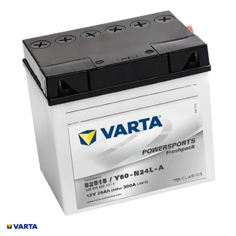 Baterie moto VARTA Powersports Freshpack 52515 (60-N24L-A), 12 V, 25 Ah, curent de pornire 300 A, borna plus pe dreapta [0]