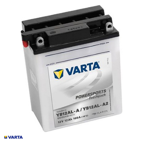 Baterii auto si moto - Baterie moto VARTA Powersports Freshpack YB12AL-A, 12 V, 12 Ah, curent de pornire 160 A, 136 x 82 x 161 mm, borna plus pe dreapta, 512013012