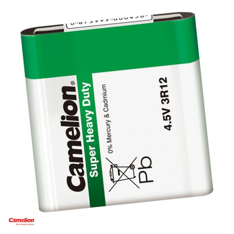 Energy - Baterie zinc carbon Camelion Super Heavy Duty 3R12, 4.5 V, 2000 mAh, baterie plata cu lamele, 61.5 x 21.5 x 65 mm, bulk