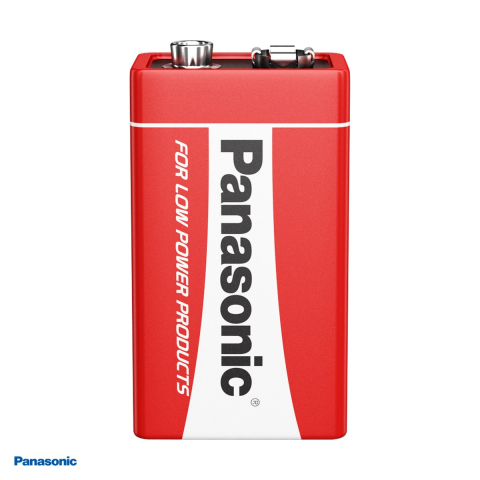 Baterie zinc carbon Panasonic 9V 6F22, 9 V, 48.5 x 26.5 x 17.5 mm, in blister [3]