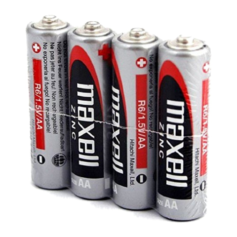 Baterie Zinc Mangan MAXELL R6 4 бр. shrink 1.5 V, AA, 800 mAh