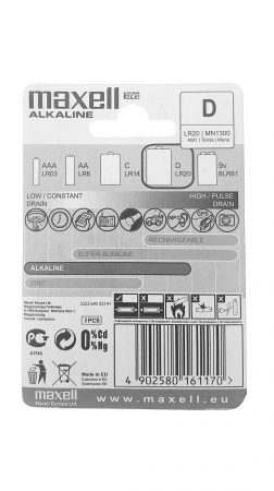 Baterii, MAXELL, 2 buc, Galben [2]