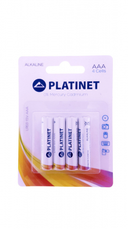 Baterii Alcaline LR03  - Baterie, PLATINET, PRO, LR-3, AAA, 4 buc