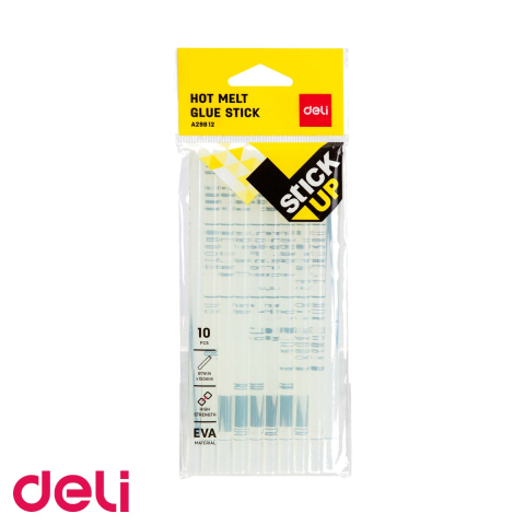 Accesorii lipit - Batoane lipici transparent hot melt Deli, 7 x 150 mm, set 10 bucati, pentru pistoale de lipit