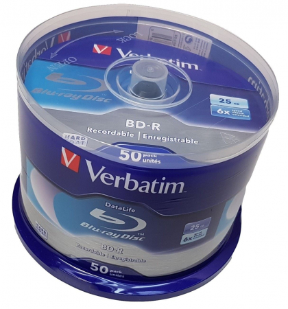 BD-R Blu-Ray - BD-R Single Layer Verbatim Datalife 25GB 6X spindle 50 buc.