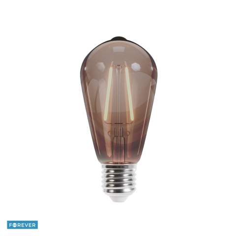 Bec LED filament Forever Light E27 ST64, 4 W, 400 lm, lumina calda 2000K, clasa F [3]