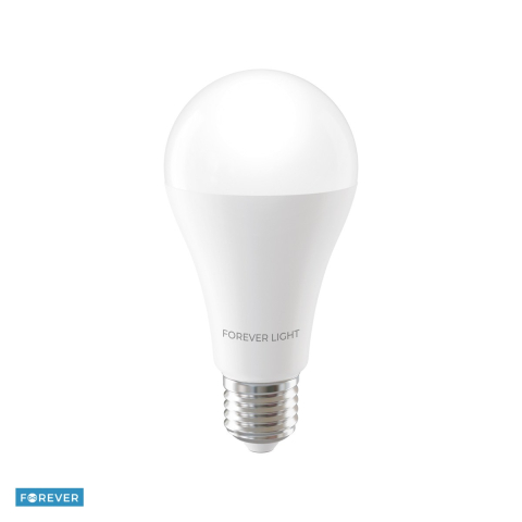E27 lumina calda - Bec LED Forever Light E27 A65, 17 W, 2100 lm, lumina calda 3000K, clasa E