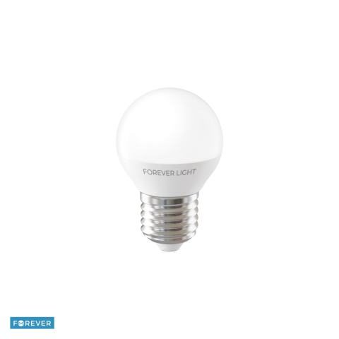 E27 lumina calda - Bec LED Forever Light E27 G45, 4.2 W, 480 lm, lumina calda 3000K, clasa E