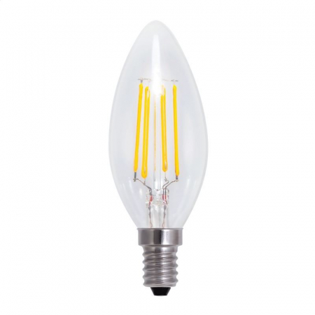 E14 lumina calda - Bec Led Bulb Omega Filament E14 2800K 4W CANDLE 43552 - OMELE14FC-4W