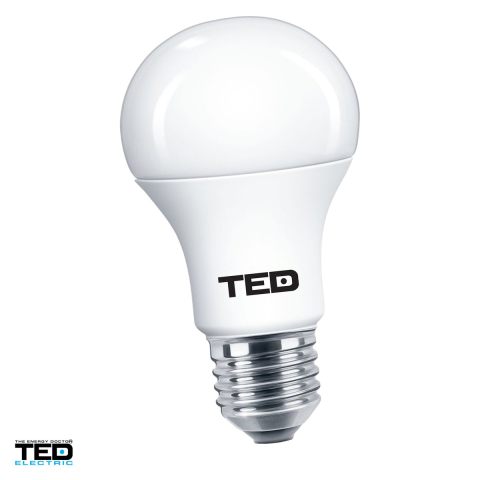 Iluminare si Electrice - Bec LED TED Electric TED000446, soclu E27, 10 W, 900 lm, 2700 K lumina calda, clasic A60