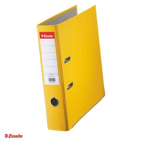 Bibliorafturi - Biblioraft Esselte Economy, PP, A4, 75 mm, capacitate 500 coli (80 g/mp), galben