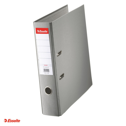 Bibliorafturi - Biblioraft Esselte Economy, PP, A4, 75 mm, capacitate 500 coli (80 g/mp), gri