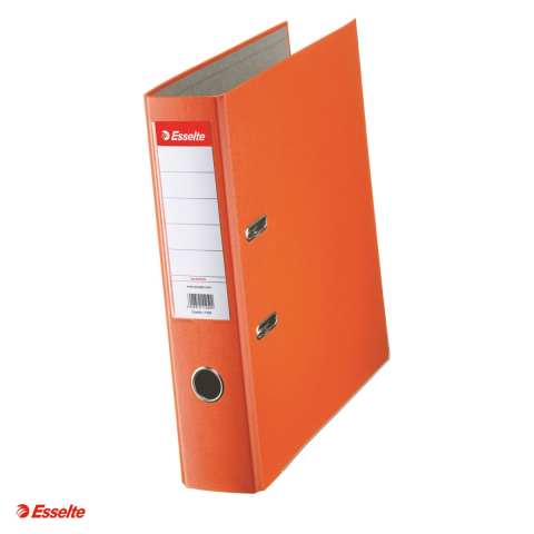 Bibliorafturi - Biblioraft Esselte Economy, PP, A4, 75 mm, capacitate 500 coli (80 g/mp), portocaliu