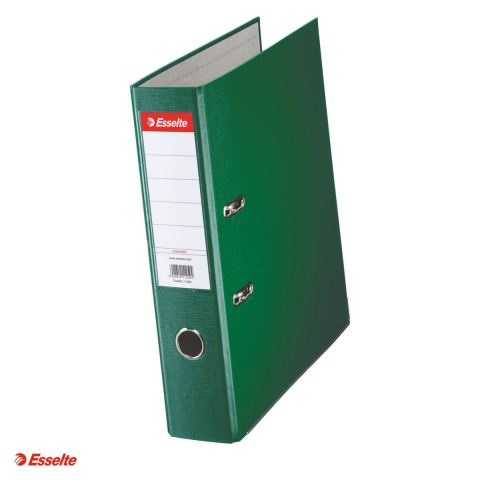Bibliorafturi - Biblioraft Esselte Economy, PP, A4, 75 mm, capacitate 500 coli (80 g/mp), verde