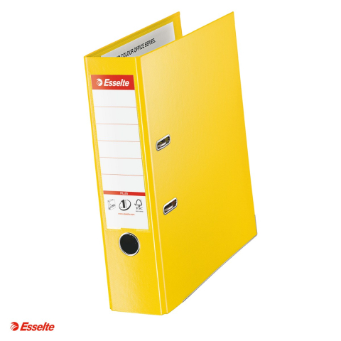 Biblioraft Esselte No.1 Power Jumbo Plus VIVIDA, PP/PP, 80 mm, capacitate 600 coli (80 g/mp), galben [0]