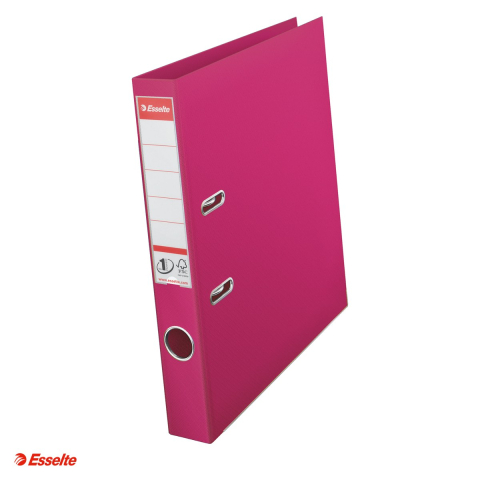 Bibliorafturi - Biblioraft Esselte No.1 Power, PP/PP, A4, 50 mm, capacitate 350 coli (80 g/mp), fuchsia