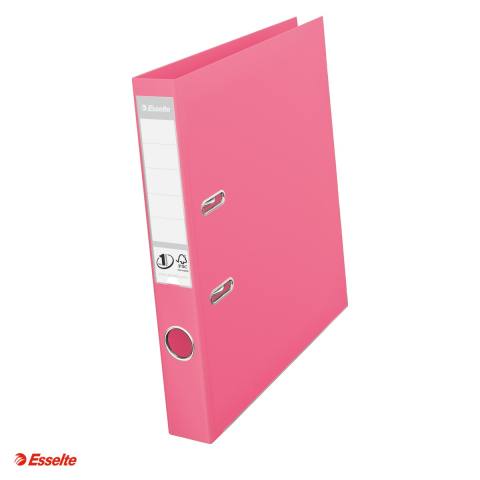 Bibliorafturi - Biblioraft Esselte No.1 Power, PP/PP, A4, 50 mm, capacitate 350 coli (80 g/mp), solea Roz