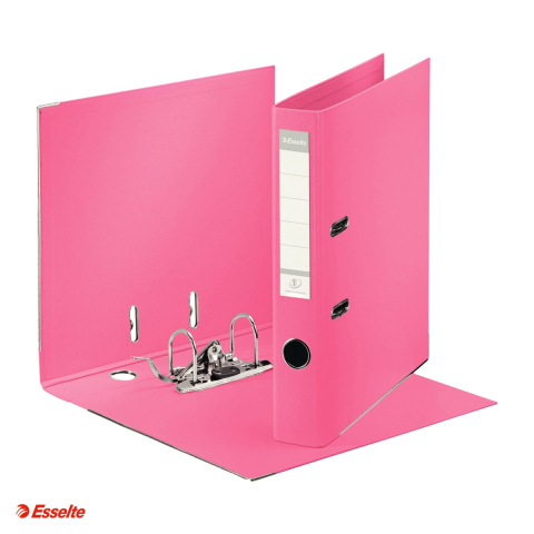 Biblioraft Esselte No.1 Power, PP/PP, A4, 50 mm, capacitate 350 coli (80 g/mp), solea Roz [3]